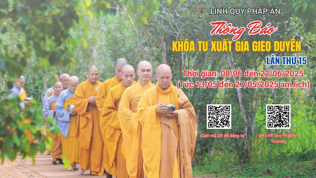 Thông Báo Khóa Tu Nikāya - Xuất Gia Gieo Duyên Lần Thứ 15